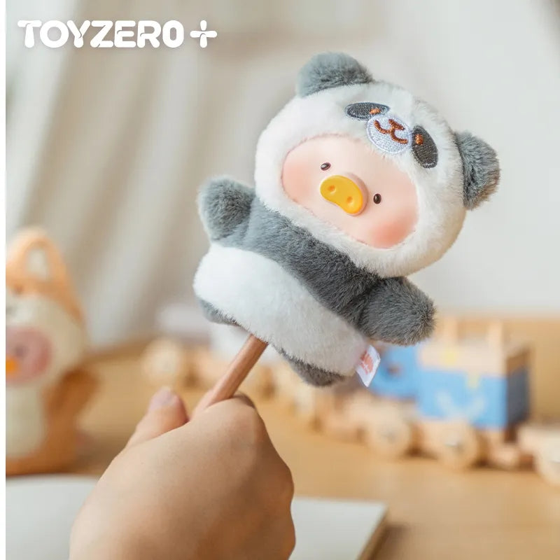 LuLu The Piggy Animal Party-Puppet Show PVC Face Plush Keychain Blind Box