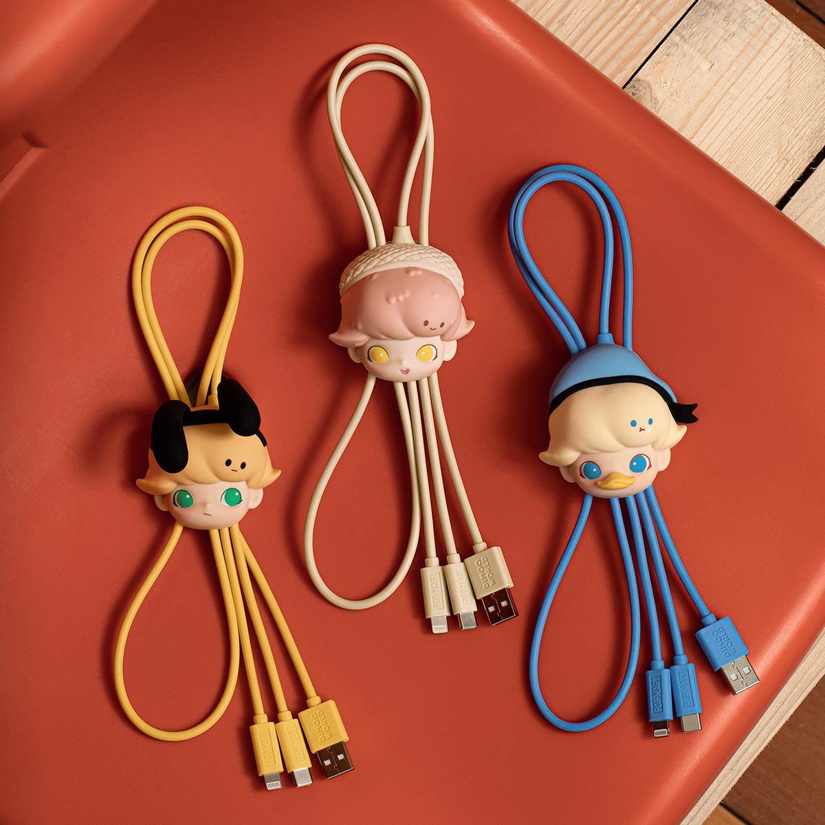 【Sale】DIMOO WORLD Series-2 in 1 Cable Blind Box-Phone Case-Airpods Pro
