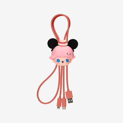【Sale】DIMOO WORLD Series-2 in 1 Cable Blind Box-Phone Case-Airpods Pro
