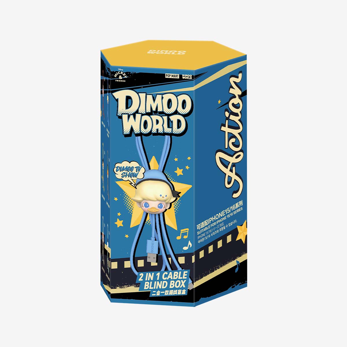 【Sale】DIMOO WORLD Series-2 in 1 Cable Blind Box-Phone Case-Airpods Pro