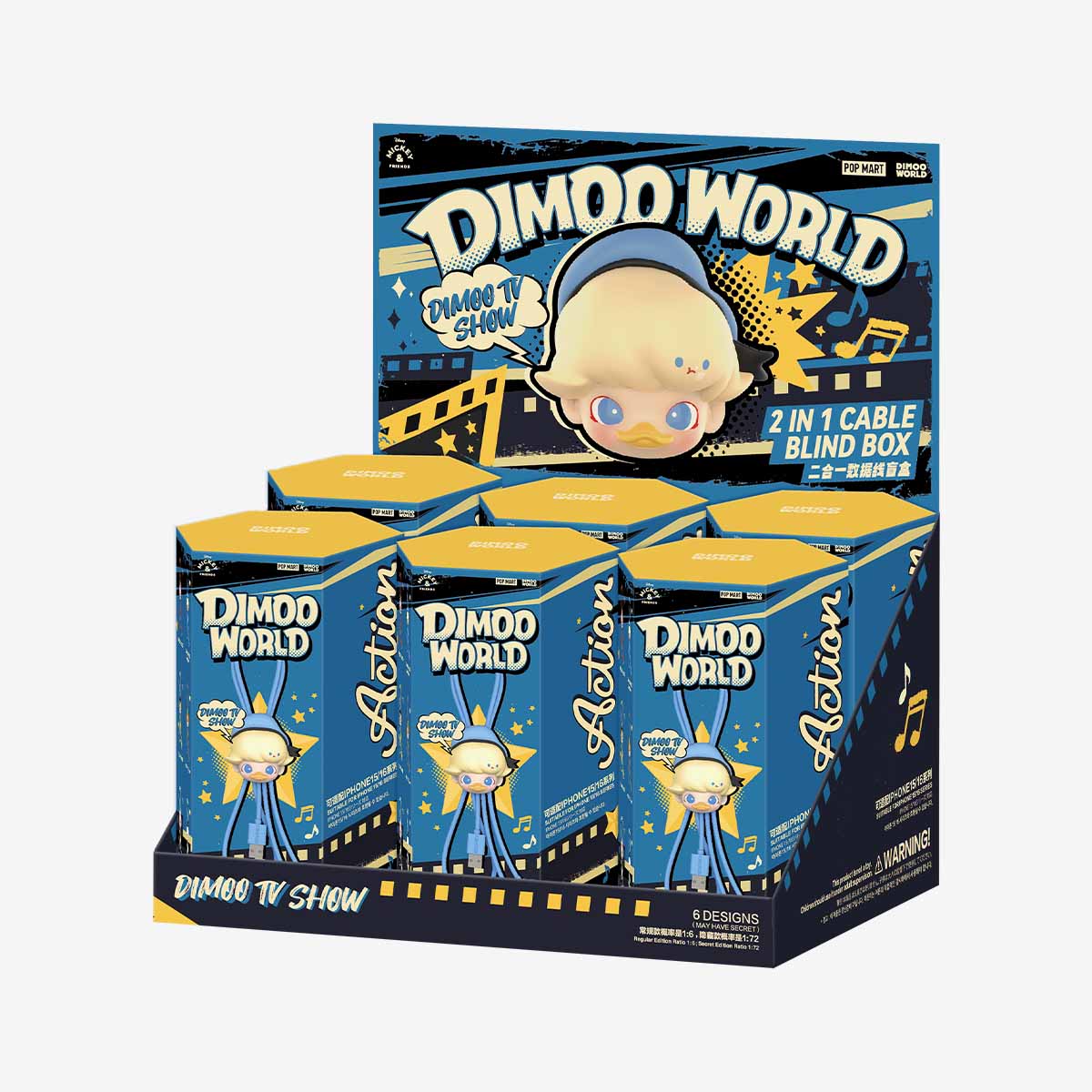 【Sale】DIMOO WORLD Series-2 in 1 Cable Blind Box-Phone Case-Airpods Pro
