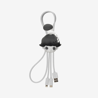 【Sale】DIMOO WORLD Series-2 in 1 Cable Blind Box-Phone Case-Airpods Pro