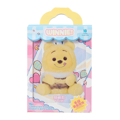 【Sale】Winnie-The-Pooh Collection Naughty Team Vinyl Plush Pendant Surprise Bling Box