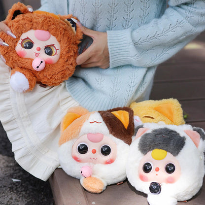 【Sale】Baby Three Fortune Cat Plush Zipper Bag Series Blind Box