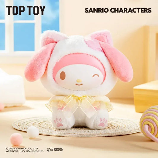 Sanrio Characters Play With Kittens Series Plush Pendant Blind Box