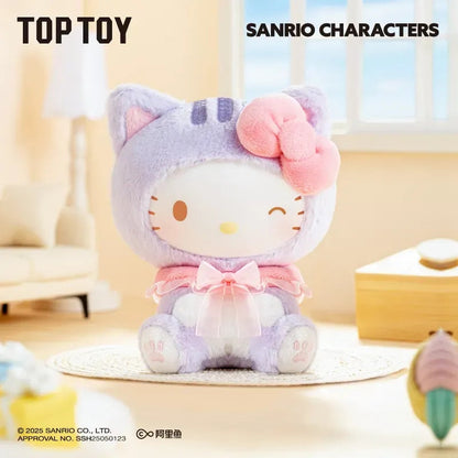 Sanrio Characters Play With Kittens Series Plush Pendant Blind Box