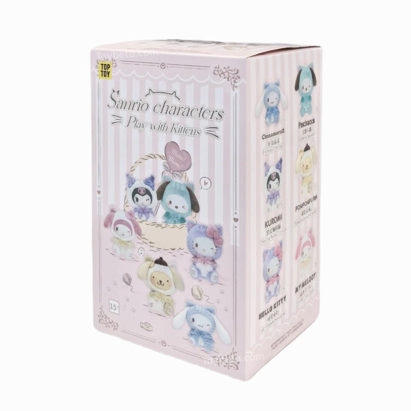 Sanrio Characters Play With Kittens Series Plush Pendant Blind Box