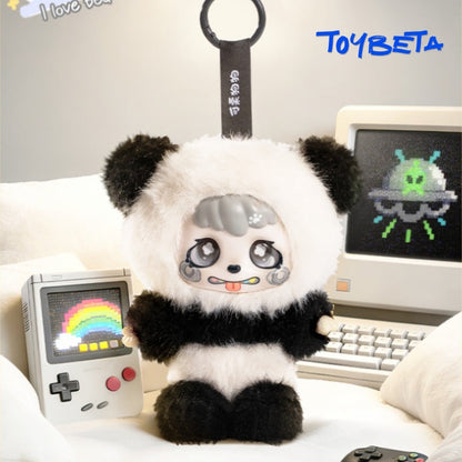 【TNTSpace】"Try To Cute It Out" Series-Kacha Bear Panda Plush Keychain Blind Box