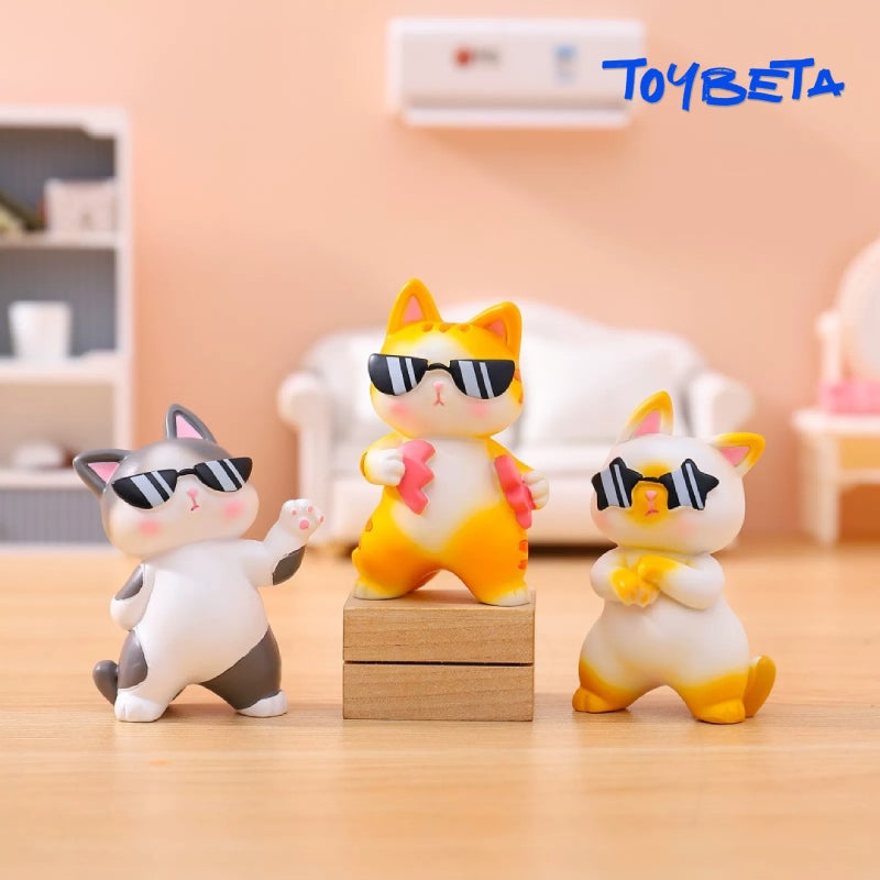 Meow Meow Dance Crew Series Blind Box Mini Figures [Material: Resin]
