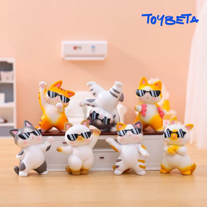 Meow Meow Dance Crew Series Blind Box Mini Figures [Material: Resin]