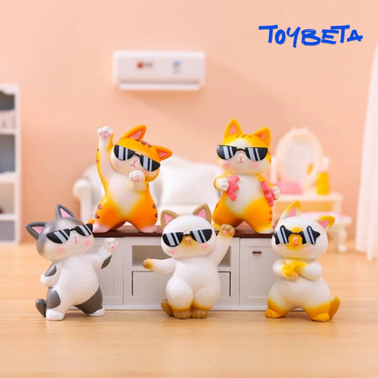 Meow Meow Dance Crew Series Blind Box Mini Figures [Material: Resin]