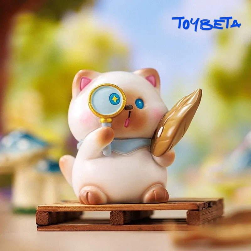 Leaf-Picking Meow Series Blind Box Mini Figures [Material: Resin]