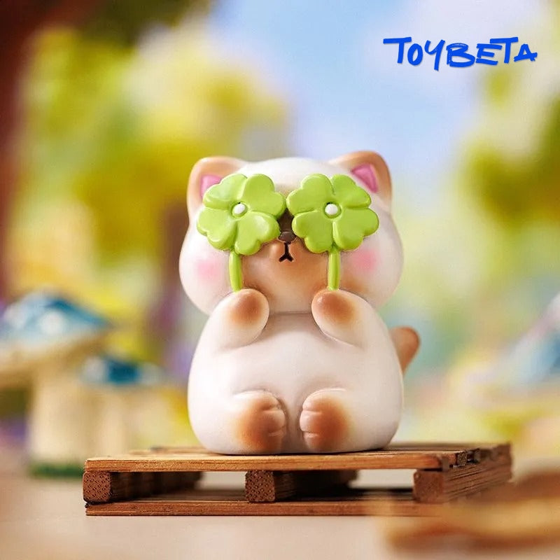 Leaf-Picking Meow Series Blind Box Mini Figures [Material: Resin]